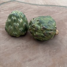 Vintage Patricia Garrett Great Impressions Artichoke Salt & Pepper Shakers Set picture