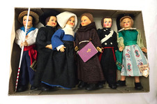 Vintage Italian Venice Gondolier,munk,nun,priest + Doll Souvenir 6 Inches set picture