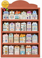 1989S Vintage Spice Village Wooden Rack - Village Spice House Wall-Mounted Displ picture