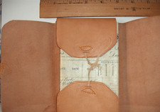 Rare US NAVY Named 1910 Continuous Service Certificate in Leather Holder, picture