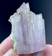 135 Ct Natural Kunzite Crystal With Tourmaline Crystal From  Afghanistan picture