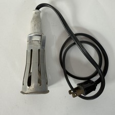 Vintage Electric Immersion Heater Metal Guard Ceramic Handle Cord Untested picture