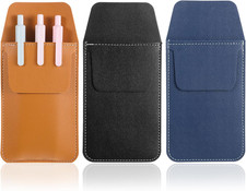 3 PCS Leather Pocket Protector, PU Leather Pocket Pen Holder Organizer Pouch picture