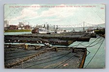 Antique Pennsylvania Postcard PITTSBURG Coal Fleet 1907 picture