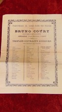 1920s BRUNO COURT PERFUME Product GRASSE FRANCE Extracts Double Sided FLYER  picture