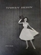 1960 women's Harvey Berin dress designed by Karen Stark Vintage fashion Ad picture