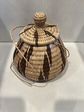 hand woven basket with lid picture