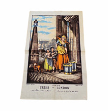 Vintage Lamont Cries of London Linen Cotton Tea Towel London Milk Maids Ireland  picture