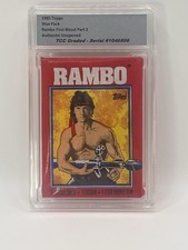 1985 Topps Rambo Wax Pack Authentic Unopened Encapsulated picture