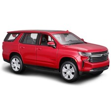 1:26 2021 Chevrolet Tahoe Red SUV Alloy Car Model Diecast Collectible Display picture