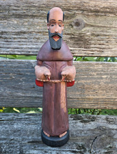 Authentic Brazilian Folk Art St Francis Wood Carving Signed Mestre Nivaldo 12