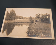 Station Ave Bridge Coopersburg PA RPPC Centennial Bridge Sepia Undivided Back picture