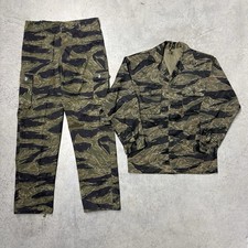 Vintage Vietnam War Tiger Stripe JW Camo Jacket & Trousers Set Asian Large EUC picture