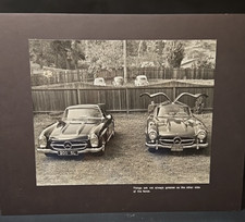 Vintage Road & Track B&W photo with VWs in back with Story UNIQUE SEE PHOTOS picture