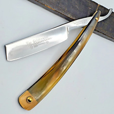 Vintage WADE & BUTCHER CELEBRATED Straight Razor 6/8+ w/Coffin RESTORED HONED picture