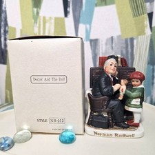 Vtg Norman Rockwell Figurine Doctor And The Doll Collectible Home Decor 1979 Box picture