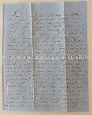 1856 antique HANDWRIT LETTER baltimore md CHARLES FRITZINGER poor spelling FUNNY picture