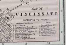 Vintage 1900 CINCINNATI OHIO Map 14