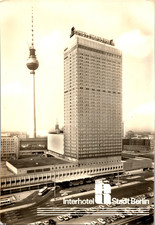 1973 East Berlin DDR Interhotel Stadt TV Tower Cold War Photo Postcard picture