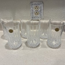 Vintage Cristal d’Arques France Longchamp Lead Crystal Tumblers Set of 6 picture
