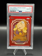 2024 Topps Chrome Disney COGSWORTH True Red Refractor /5 PSA 10 (POP 1) 🔥📈 picture