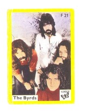 The Byrds Vintage Matchbox Label Vlinder F21 1960s Folk Rock Yellow picture