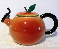 ⭐️⭐️⭐️Vintage MKI Kamenstein Tea Kettle Pot Peach MCM picture