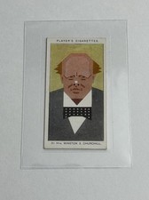 1926 Player's Cigarettes Line Caricatures Tobacco Card #14 Winston Churchill picture