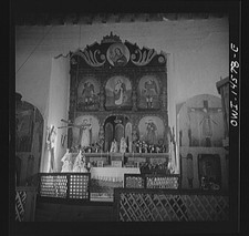 Photo:Trampas New Mexico 1900s Church Main Altar Retablo Interior picture