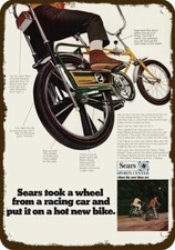 1969 SEARS SCREAMER Mag Wheel Bike Vintage-Look *DECORATIVE REPLICA METAL SIGN* picture