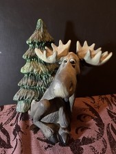 Big Sky Carvers MOOSE Book End Christmas Tree Cabin Decor picture
