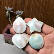 4Pcs Natural sun shell star Heart Reiki Shiva Eye ocean quartz carve A3331 picture