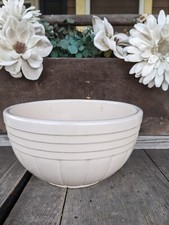 Vintage R.R.P. Co. Pottery Roseville, Ohio White Linear 8