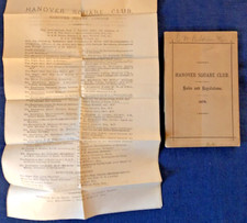 Men’s Club 1878 HANOVER SQUARE London England Rules Regulations + Members Names picture