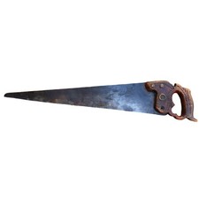 Antique Henry Disston & Sons Hand Saw USA Wood Wheat Leaf Handle 27