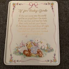 “IF” For Baby Girls Ceramic Plaque - 5” X 6” picture