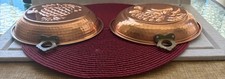Lot of TWO Vintage Copper Plated Baking Jello Mold Patina Metalware 10