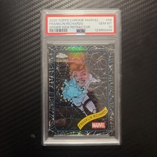 2025 TOPPS CHROME MARVEL FRANKLIN RICHARDS SPIDER WEB REFRACTOR PSA 10 picture