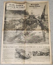 Dec 6, 1942, Minneapolis Sunday Tribune: PEARL HARBOR ATTACK PICTURES, 4 pages picture