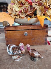Adorable Mid Century Vintage Vtg Thanksgiving Fall TURKEY Shaker Set Japan Decor picture