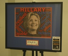 HILLARY CLINTON Signed Cut Signature Autograph and 11x14 Photo Framed - JSA COA picture