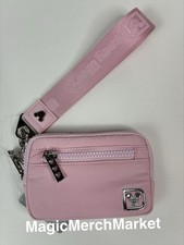 2026 Disney Parks Disney World Bibbidi Blush Pink Wristlet Zip Case New picture