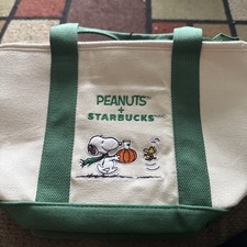 Peanuts X Starbucks Canvas Tote Bag Limited Edition New With Tags AUTHENTIC picture