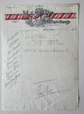 Vintage 1889 Letterhead Helena MT Montana WE Norris Confectionery color vignette picture