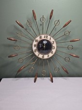 Vintage Mid Century Modern United Clock Corp Model 79 Starburst Wall Clock -... picture