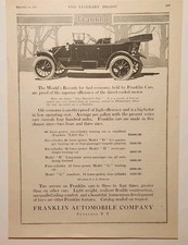 1912 Franklin Automobile Co Model D H G Original Print Ad Ephemera 1900s Vintage picture
