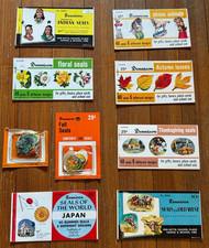 DENNISON vtg lot SEALS Thanksgiving TURKEY Circus Animals AUTUMN LEAVES Floral+ picture
