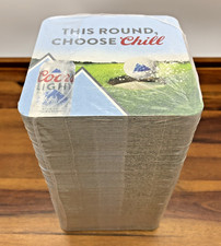 Coors Light Bar Coasters Qty 100 Golf Restaurant Beer 4” x 4