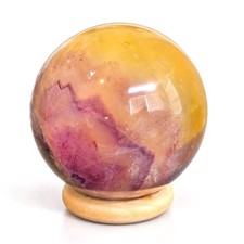 Natural Polished Candy Fluorite Sphere 2.2