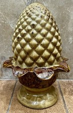 NICE Vintage Ceramic Hand-Painted Pinecone Centerpiece - Rustic Table Decor picture